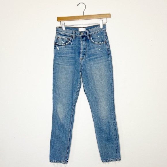 Boyish Billy High Rise Tapered Leg Denim Jeans Starman Distressed - Picture 2 of 11